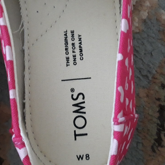 4x*Host Pick*Toms Belmont Raspberry Hearts shoes - Picture 13 of 16